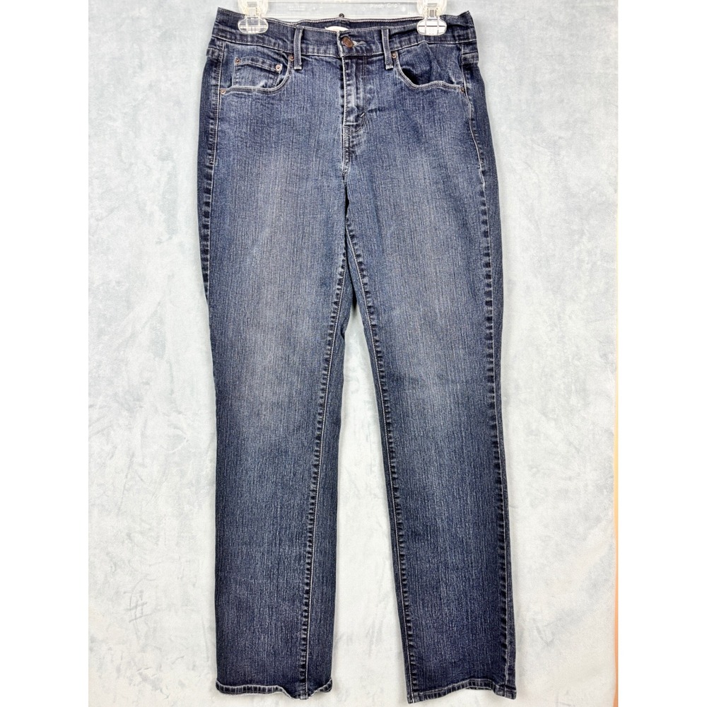 Levis 505 Straight Leg Jeans Womens 8M W29 L32 Dark Wash Blue Denim 3947